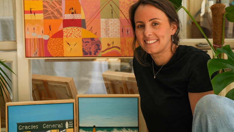 Local artist brings colour and storytelling to Augusta Library