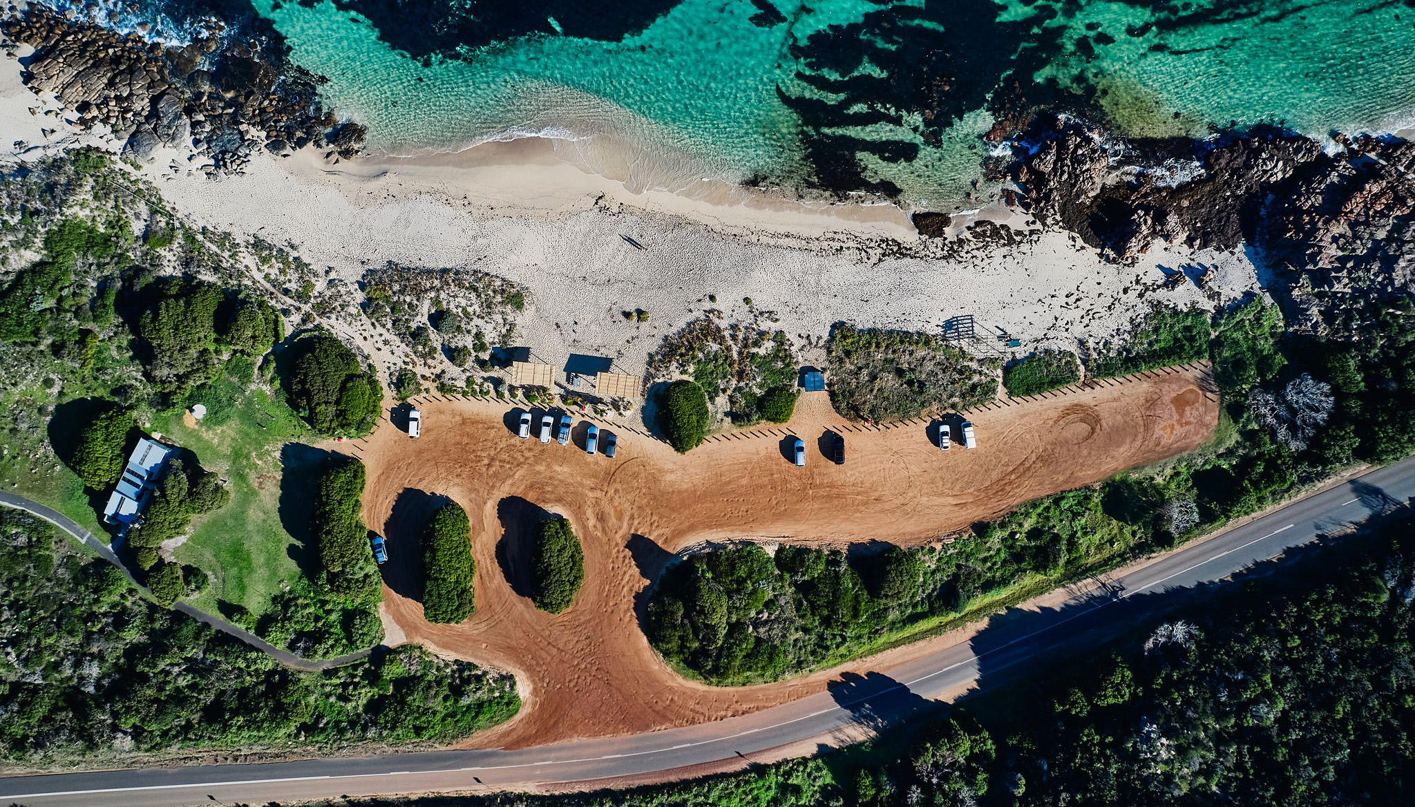 Maintenance at Swimmers Beach Car Park in Gracetown