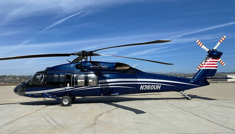 Blackhawk Helitak in Shire for Bushfire Training 